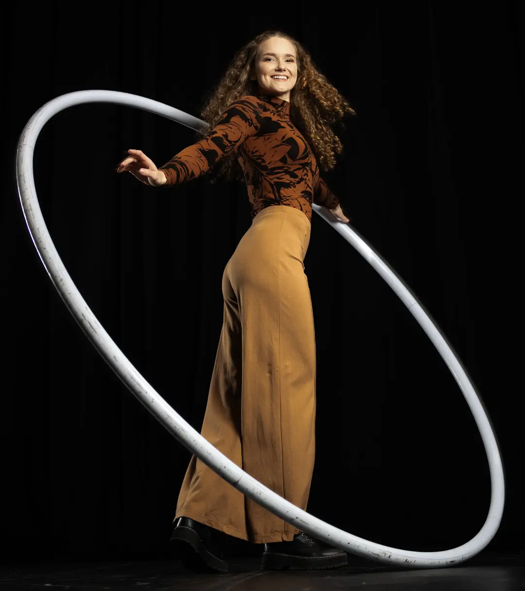 Paige Horil - Cyr Wheel Profile Looking back